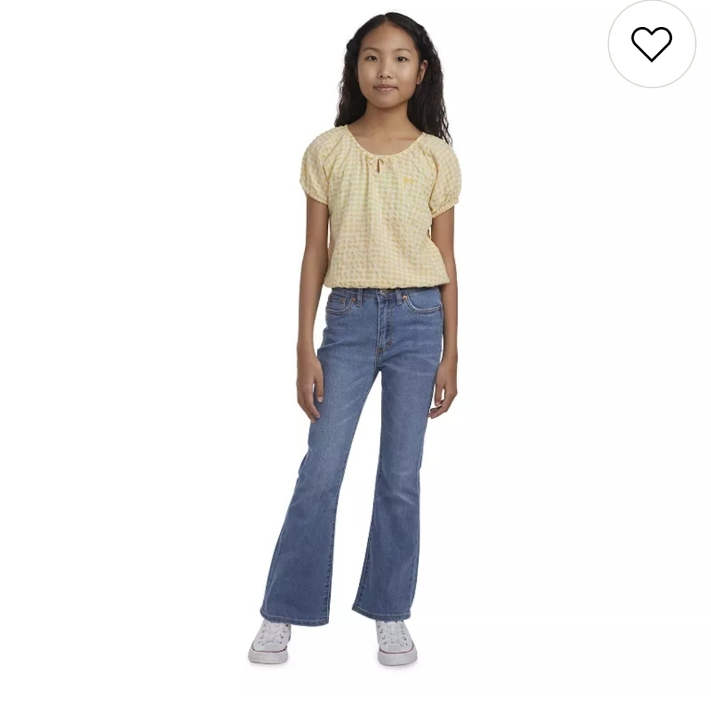 Levis 726 Flare Girls Wide Stretch Pants 10 Kids Boho Classy Preppy